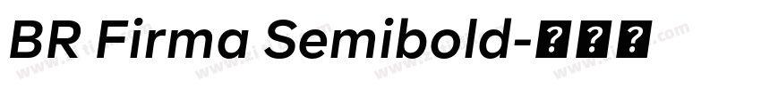 BR Firma Semibold字体转换